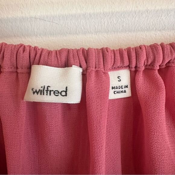 Aritzia Wilfred Talence Off-the-Shoulder Pink Blouse Size Small - Picture 7 of 8